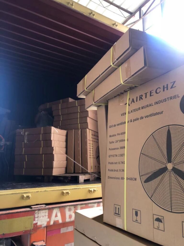 industrial fans,air curtains are loaded into the container