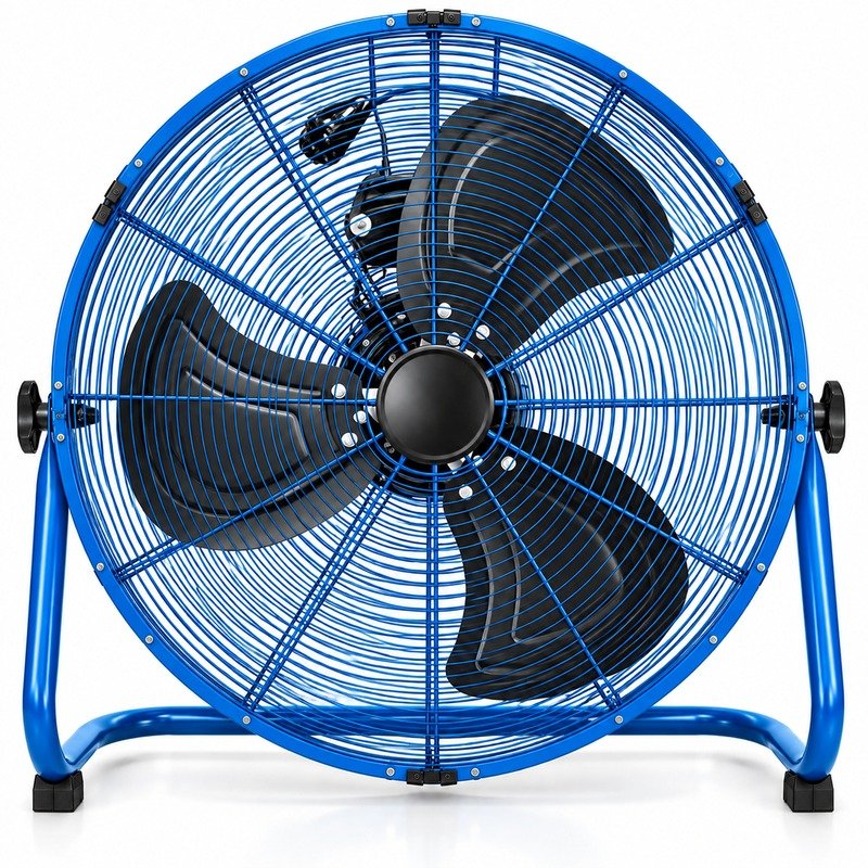 Blue customized industrial floor fan