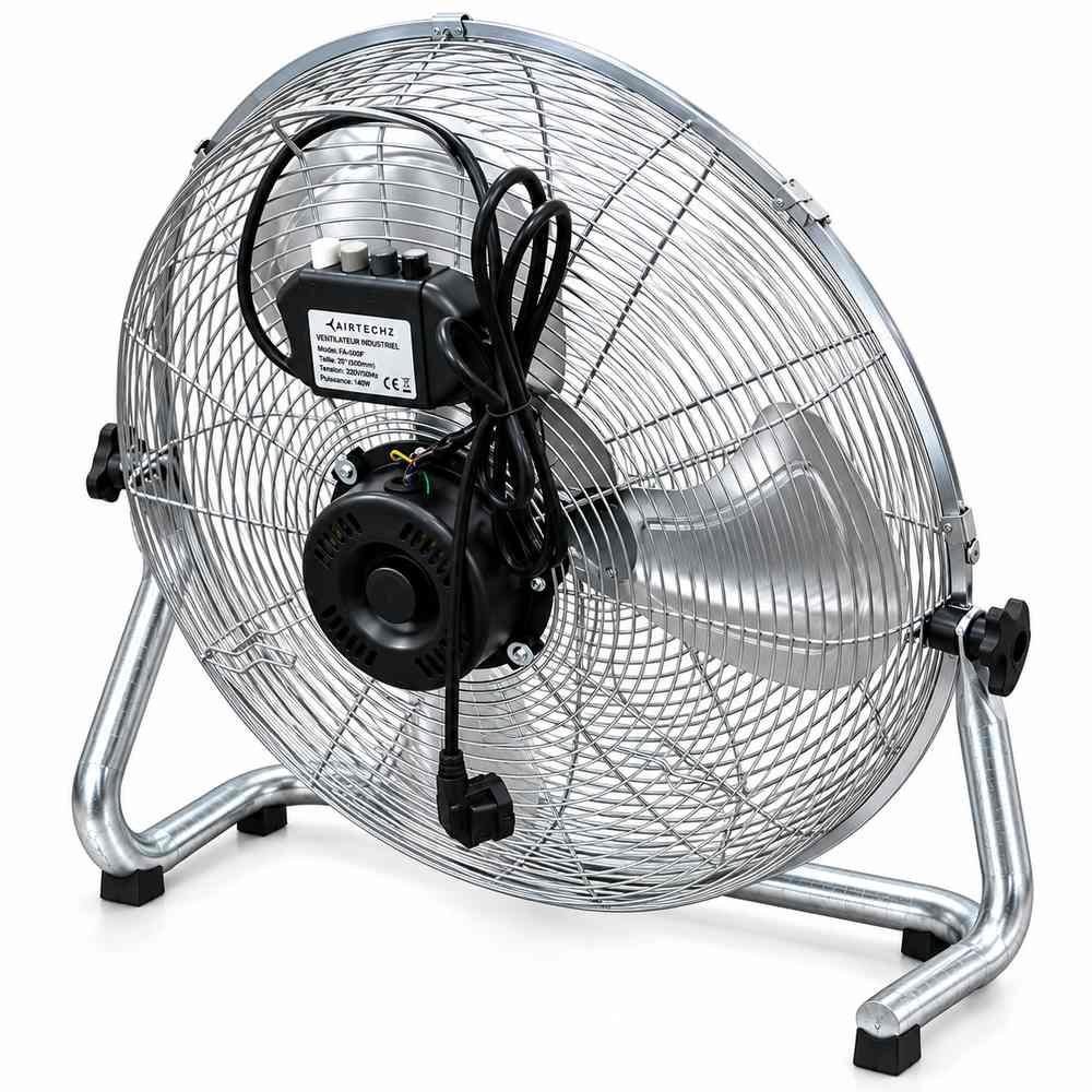 Airtechz industrial floor fan 45 degree view