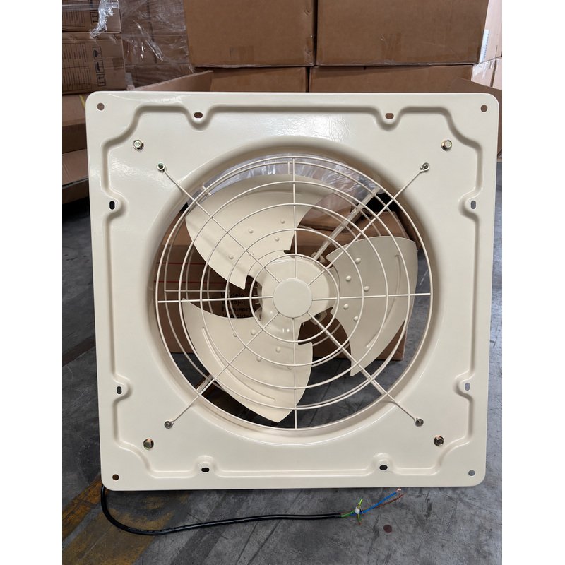 Actual product front view of the FA10 wall mounted exhaust fan with square mounting panel