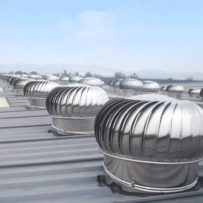 Multiple roof turbine ventilators on a corrugated barn roof