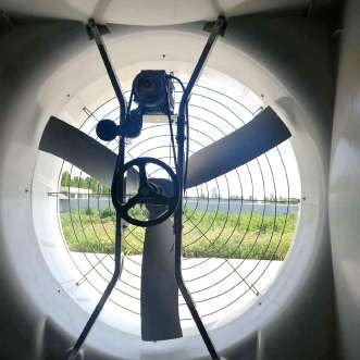Cast-aluminum impeller configuration.
