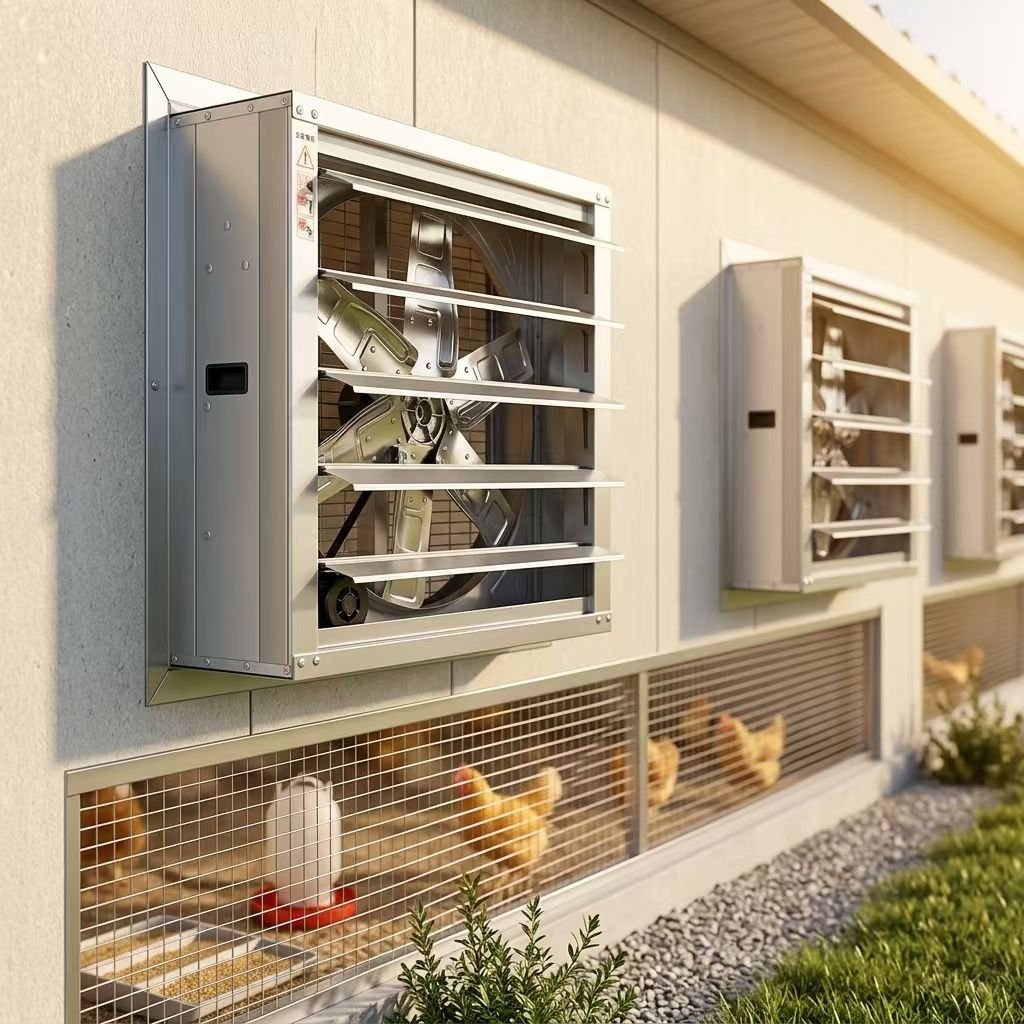 Wall exhaust fans for poultry housing ventilation