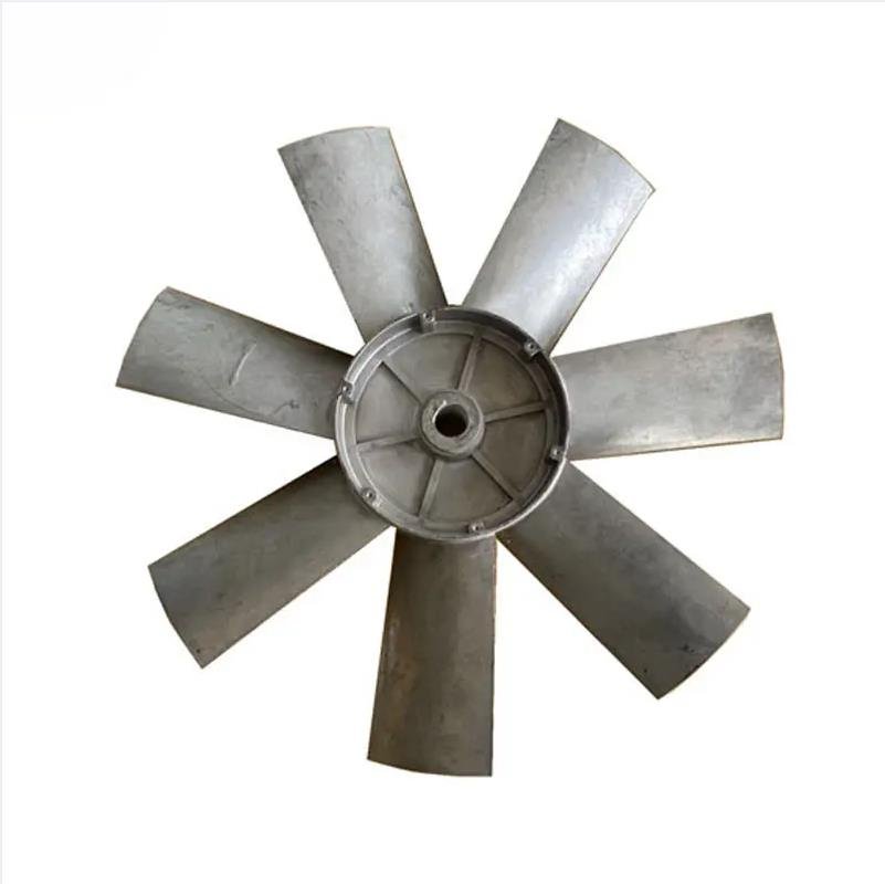 Aluminium axial fan blade assembly shown separately from the portable blower housing