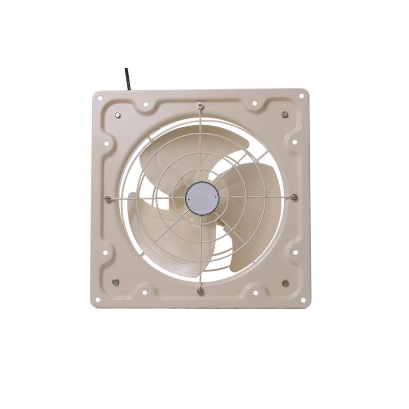 Front view of AIRTECHZ FA10 wall mounted exhaust fan with square panel and wire grille