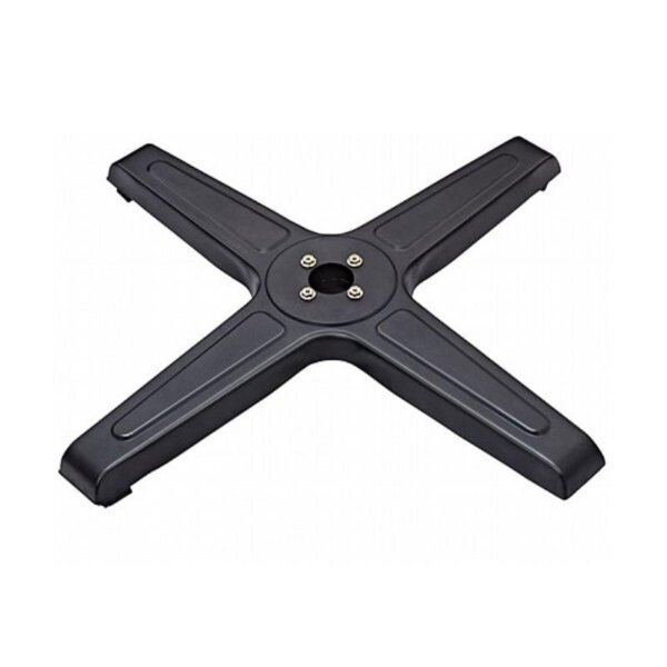 Cross-shaped base for an industrial pedestal fan