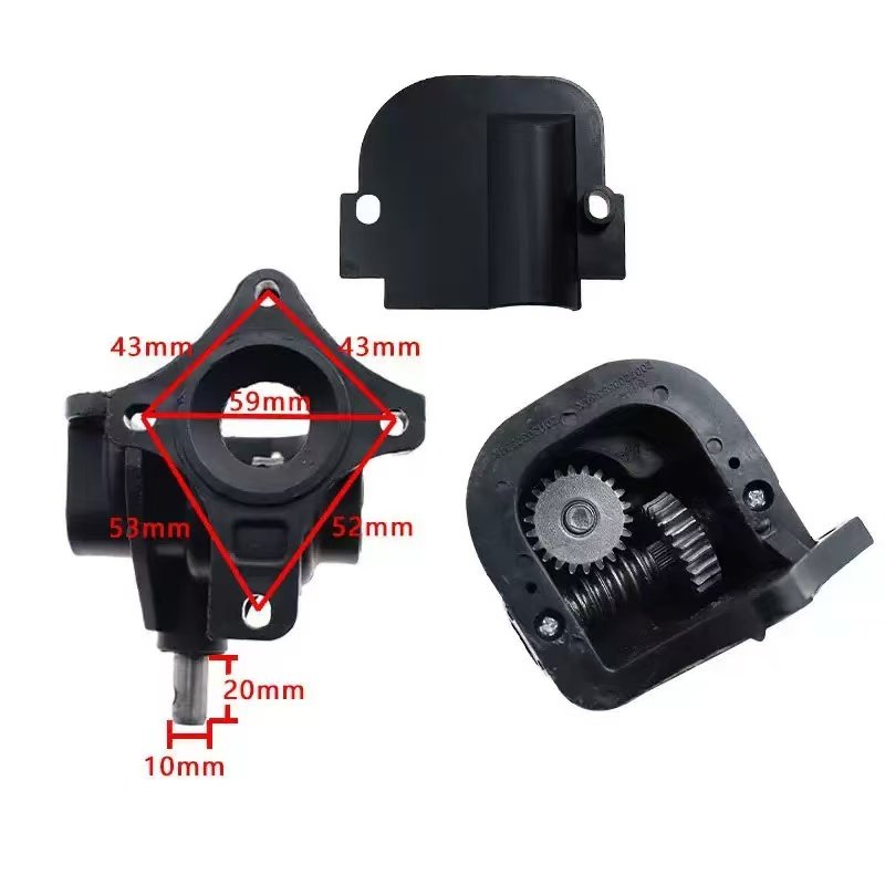 Plastic oscillation gearbox with mounting dimensions