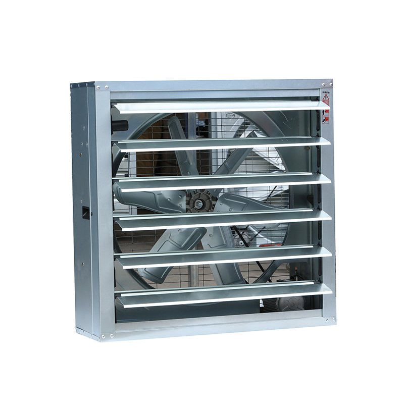 Industrial exhaust fan outlet shutters