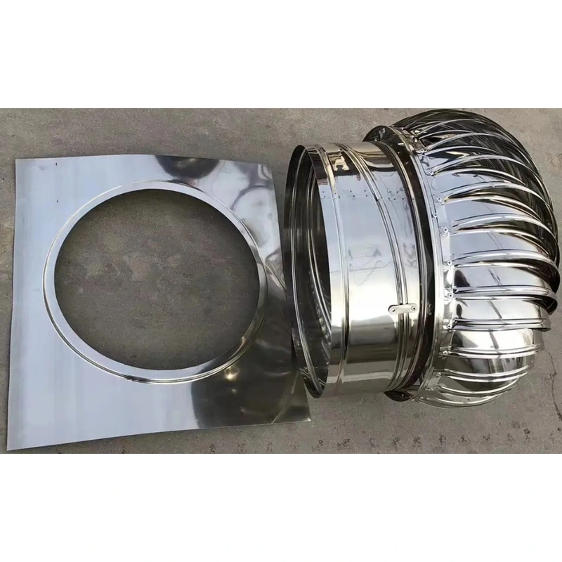 Stainless steel 304 roof turbine housing and separate square mounting plate