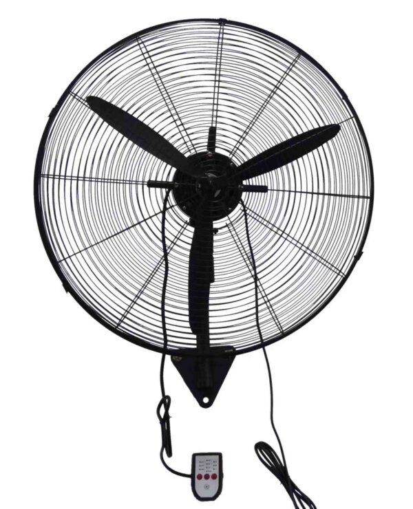 Wall-mounted industrial fan with remote control